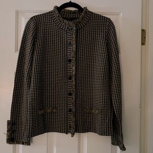 Escada Cardigan Sweater -Houndstooth